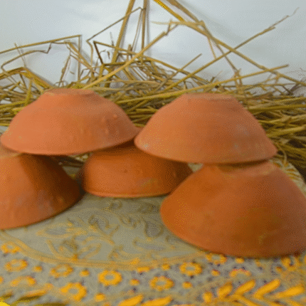 Traditional Handmade Clay Serving Bowls, Terracotta Katori Set of 6, Indian Dining Bowls for Desserts and Snacks
